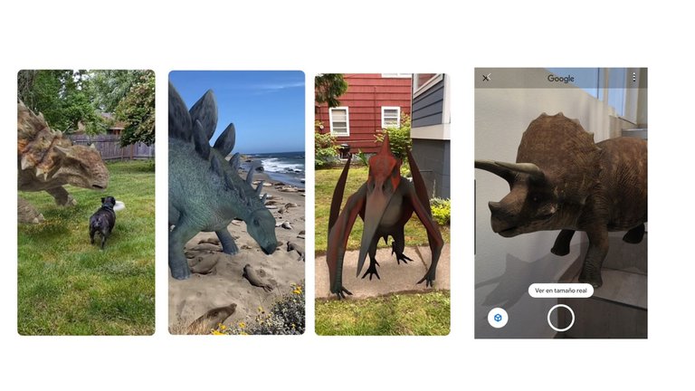 Google trae dinosaurios en realidad aumentada