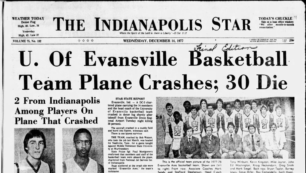 ¿Destino Final? La Tragedia de los Evansville Aces 3 ¿Destino Final? La Tragedia de los Evansville Aces