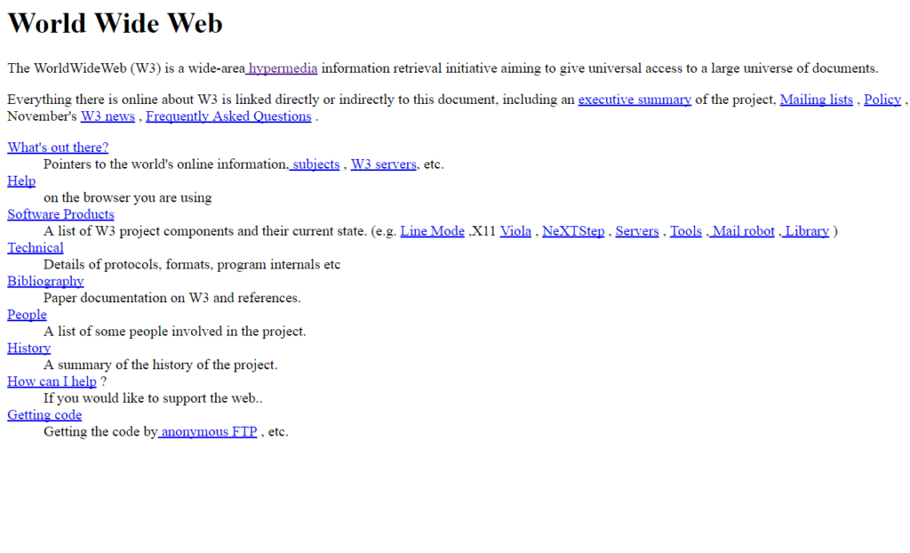 ¡La primera página web de la historia sigue funcionando!