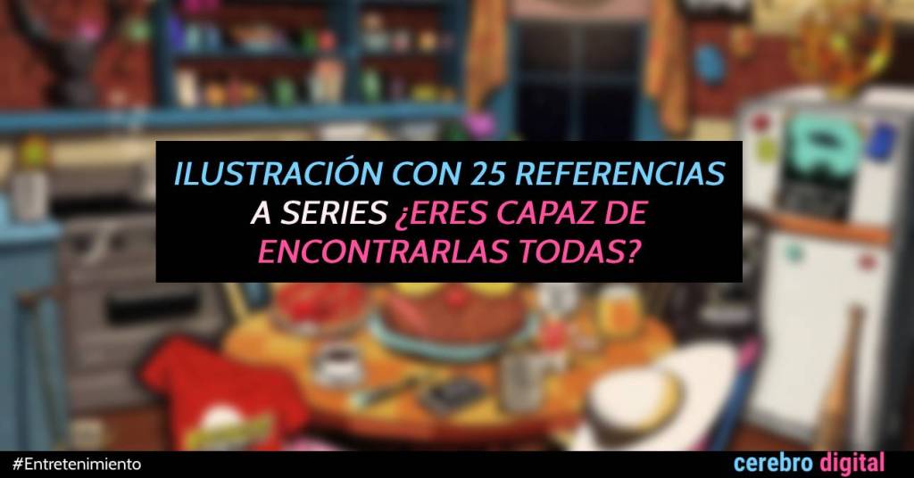 Esta ilustración posee 25 referencias a series populares ¿Eres capaz de encontrarlas?
