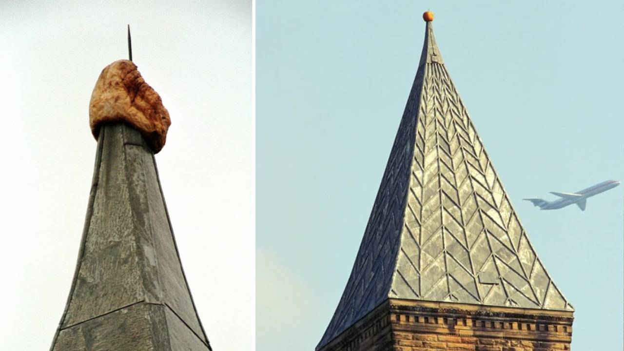 El misterio de la calabaza clavada en lo alto de una torre universitaria que se convirtió en un caso de interés nacional