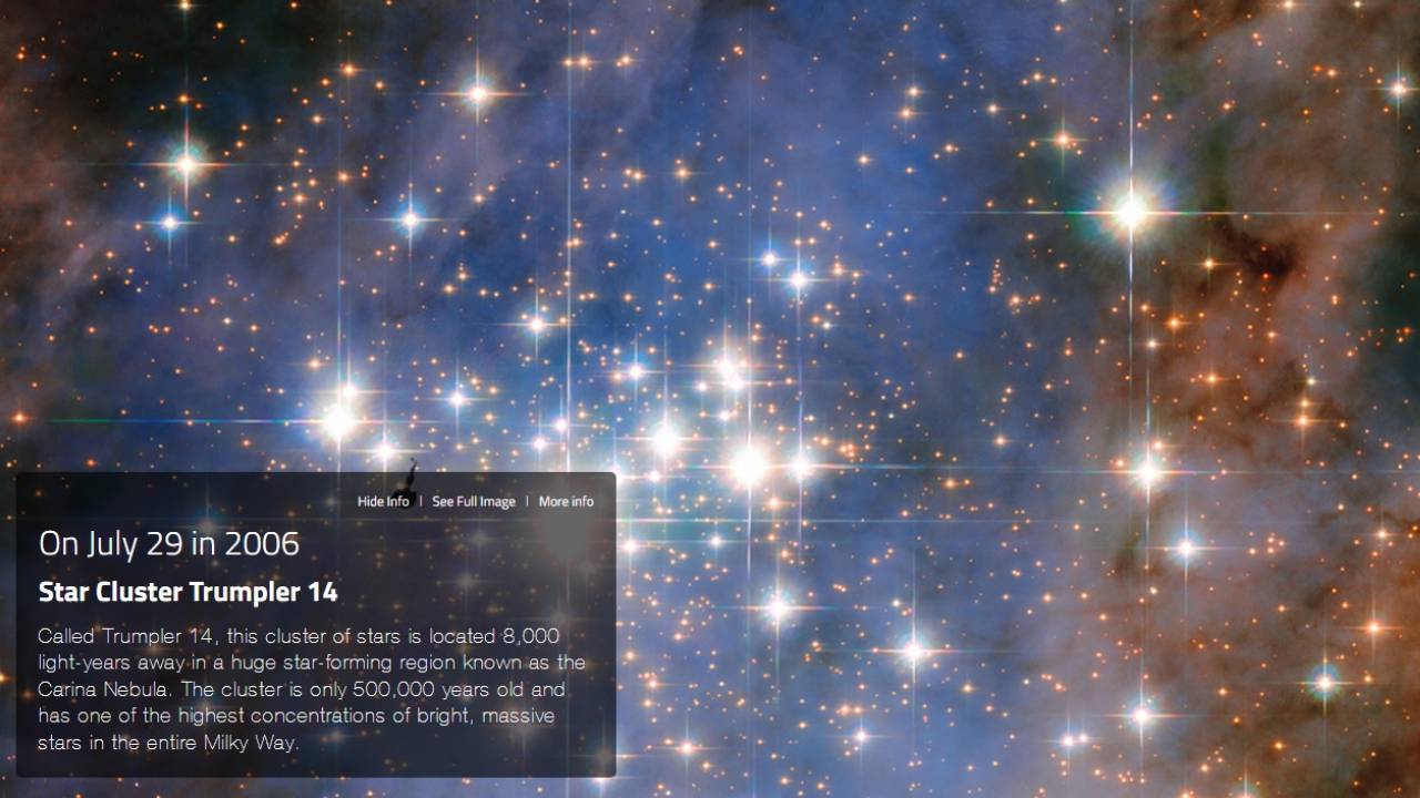 ¿Quieres saber qué foto tomó el Telescopio Espacial Hubble en tu cumpleaños? La NASA te la regala.