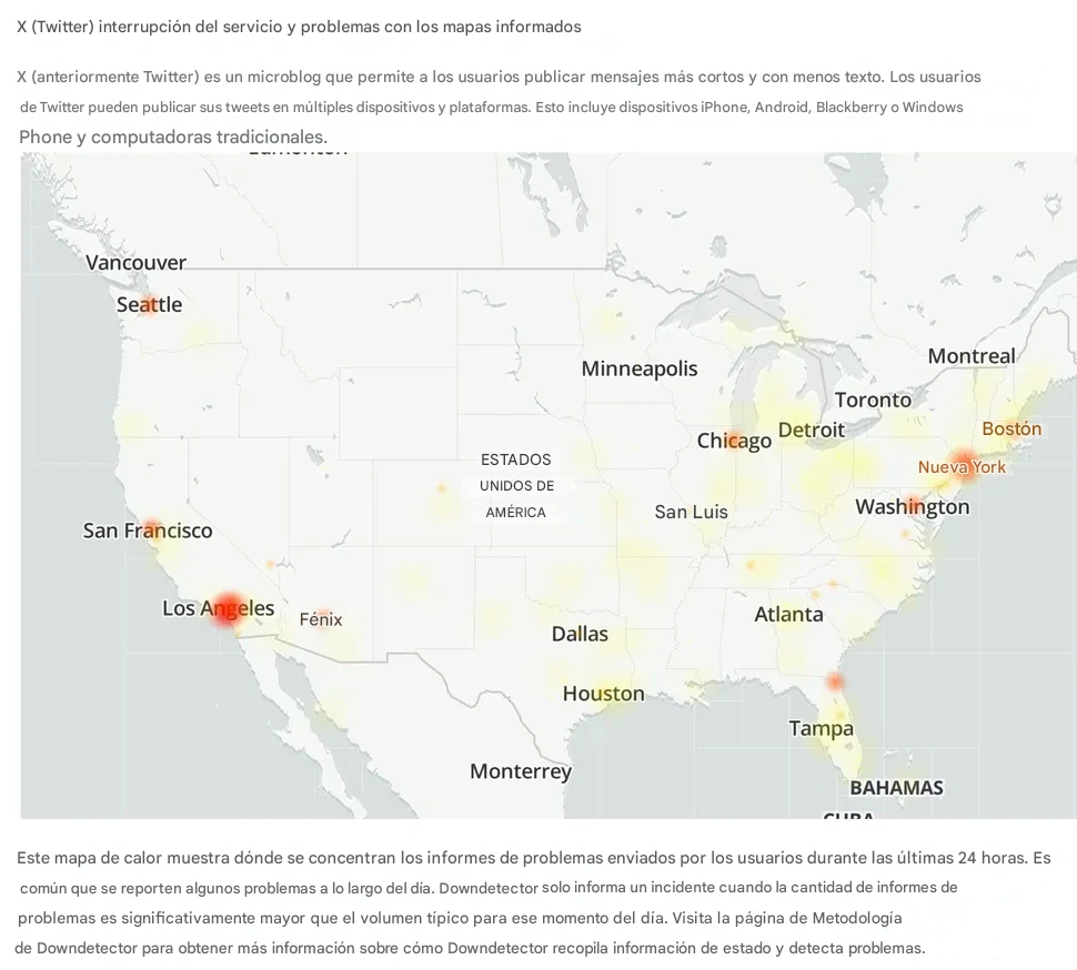 X sufre una serie de caídas en medio de un presunto ataque cibernético