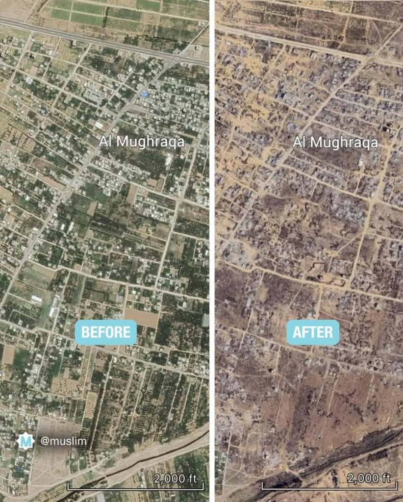 Google Maps actualizó imágenes satelitales de Gaza y la devastación es innegable