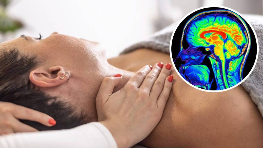 Un masaje facial y de cuello podría ayudar al cerebro a eliminar sus desechos