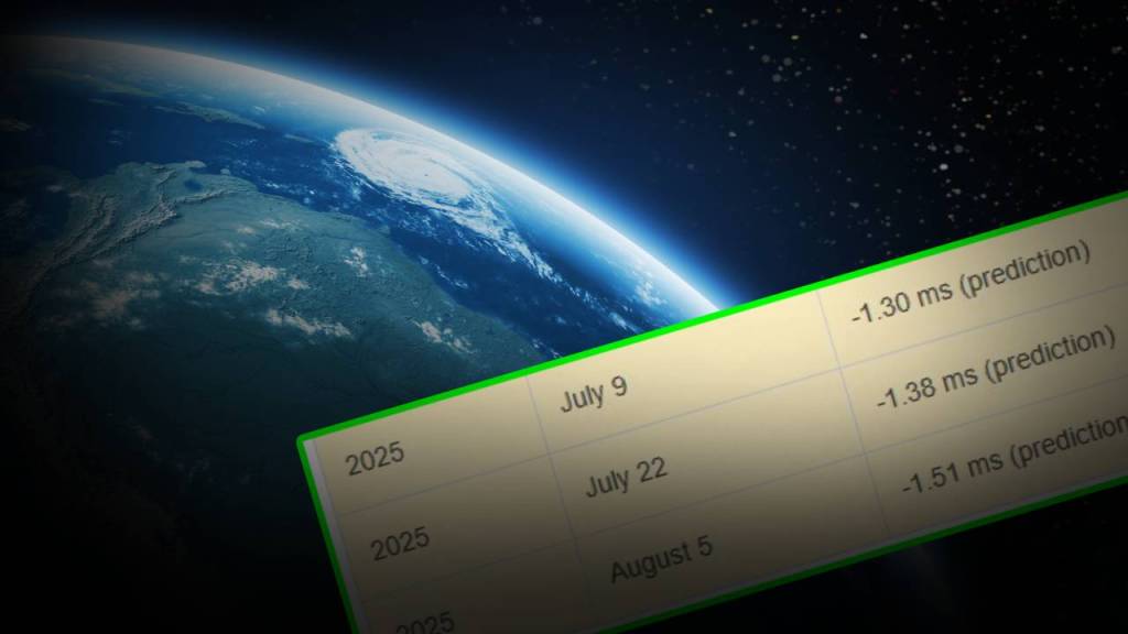 La Tierra girará más rápido de lo normal en julio y agosto de 2025